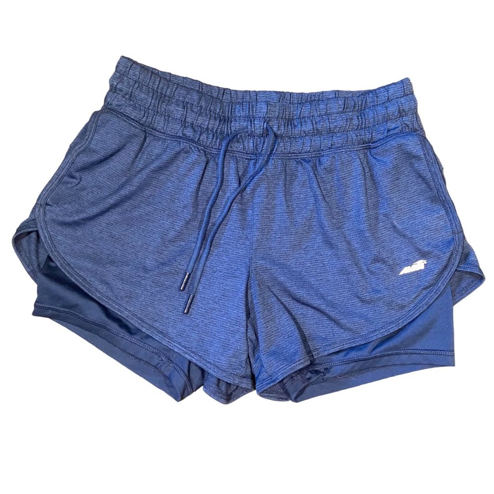 AVIA 🏃‍♀️ Running Shorts with Bike Liner and Mesh Pockets in Sporty Blue